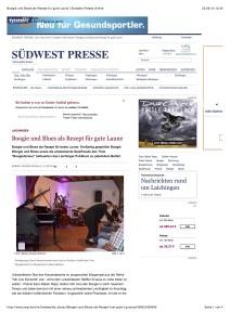 Boogie und Blues als Rezept für gute Laune | Südwest Presse Online